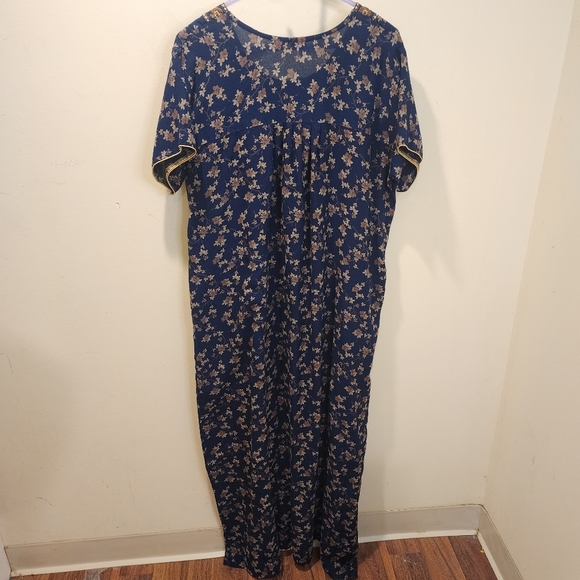 ZOLA floral Nighty Maxi Nightgown Dress With Pockets XL - Picture 8 of 11